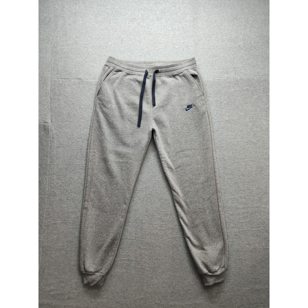 Nike Dri Fit Men Jogger Pants M Gray Drawstring Waist‎ Slash Pockets Activewear